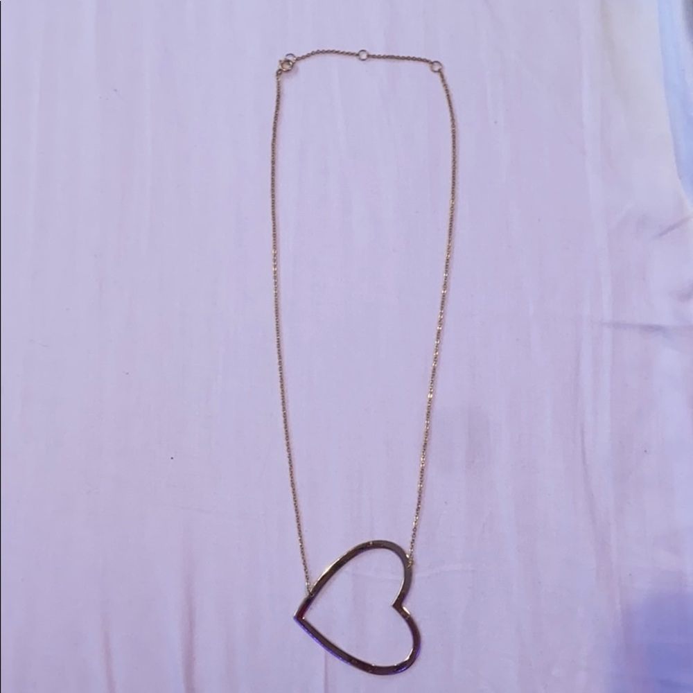 Sideways open heart necklace